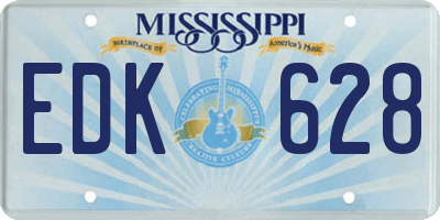 MS license plate EDK628