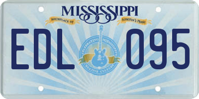 MS license plate EDL095