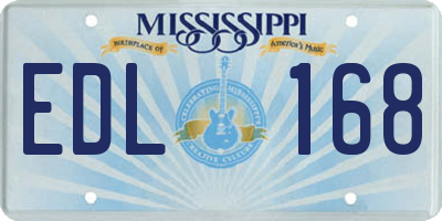MS license plate EDL168
