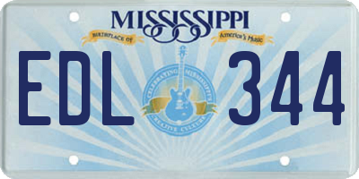 MS license plate EDL344