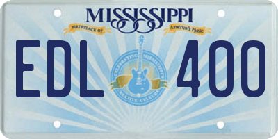 MS license plate EDL400