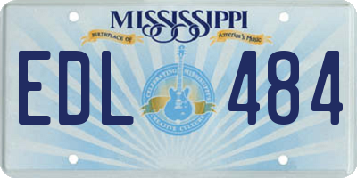 MS license plate EDL484