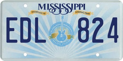 MS license plate EDL824