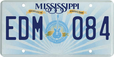 MS license plate EDM084