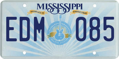 MS license plate EDM085