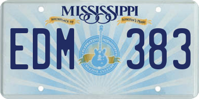 MS license plate EDM383