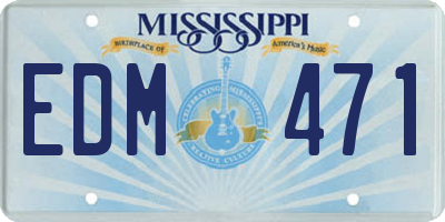 MS license plate EDM471