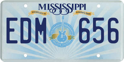MS license plate EDM656