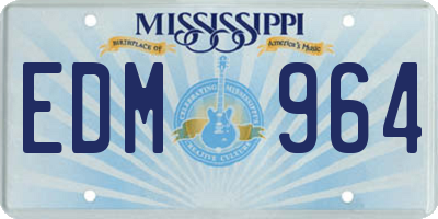 MS license plate EDM964