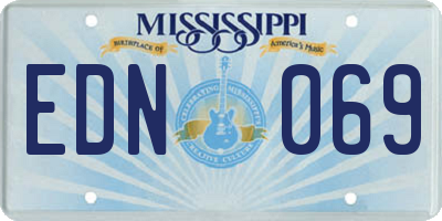 MS license plate EDN069