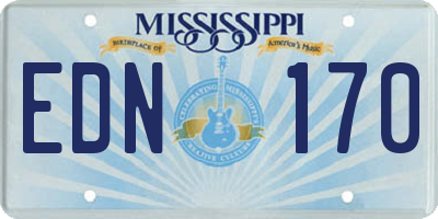 MS license plate EDN170