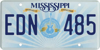 MS license plate EDN485