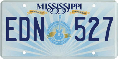 MS license plate EDN527