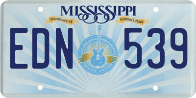 MS license plate EDN539