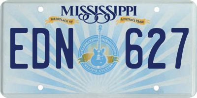 MS license plate EDN627