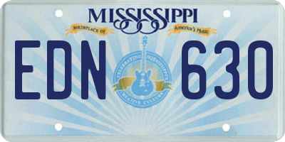 MS license plate EDN630