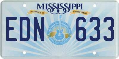 MS license plate EDN633