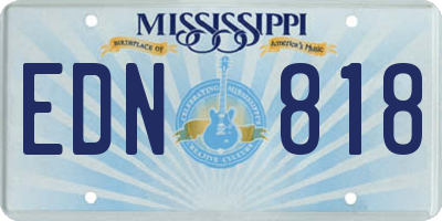 MS license plate EDN818