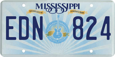 MS license plate EDN824