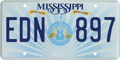 MS license plate EDN897