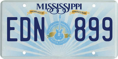 MS license plate EDN899