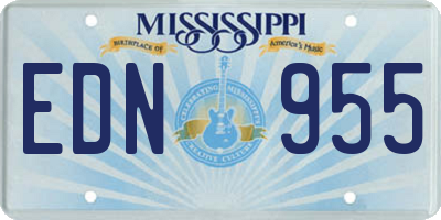 MS license plate EDN955