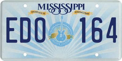 MS license plate EDO164