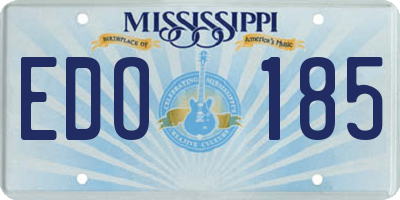 MS license plate EDO185