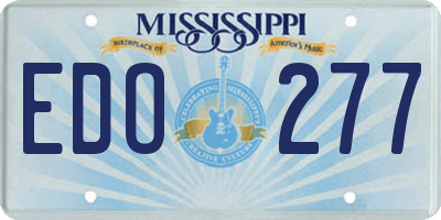 MS license plate EDO277