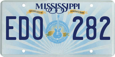 MS license plate EDO282