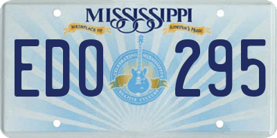 MS license plate EDO295