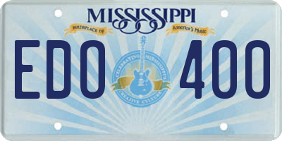 MS license plate EDO400