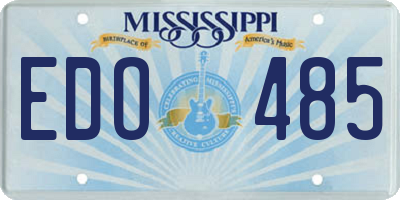 MS license plate EDO485