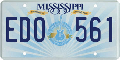 MS license plate EDO561