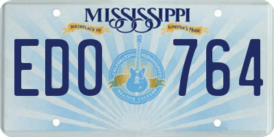 MS license plate EDO764