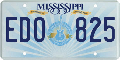 MS license plate EDO825