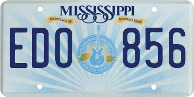 MS license plate EDO856