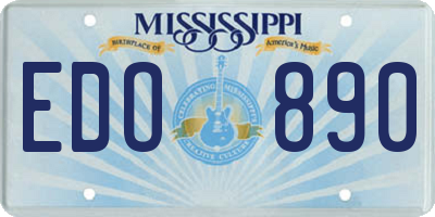 MS license plate EDO890