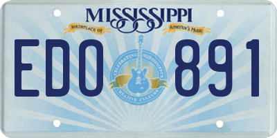 MS license plate EDO891