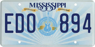MS license plate EDO894