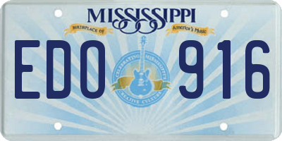MS license plate EDO916