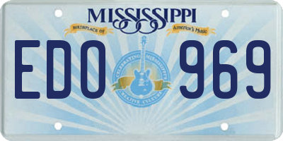 MS license plate EDO969