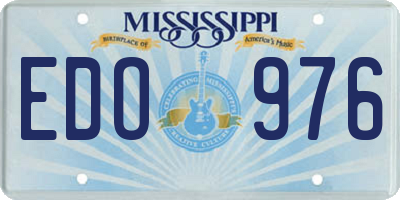 MS license plate EDO976
