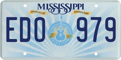 MS license plate EDO979