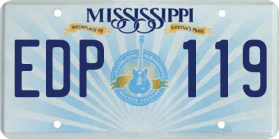 MS license plate EDP119