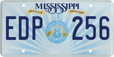 MS license plate EDP256