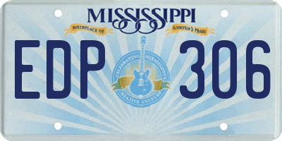 MS license plate EDP306