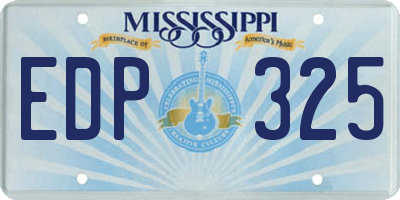 MS license plate EDP325
