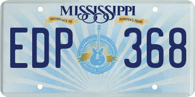 MS license plate EDP368