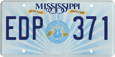 MS license plate EDP371